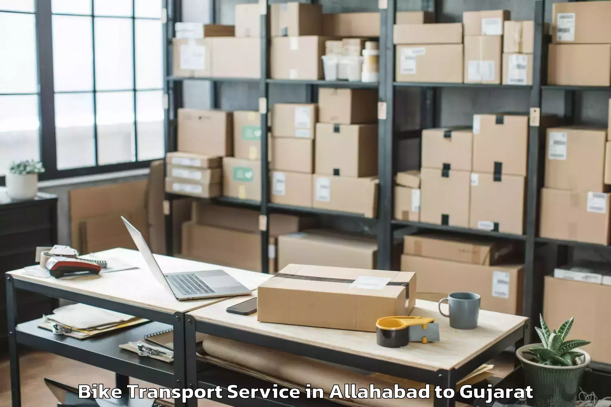 Comprehensive Allahabad to Valsad Bike Transport